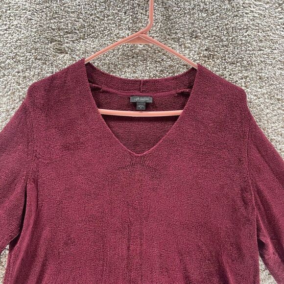 J Jill Sweater Womens Medium Red V Neck Pullover Wearever Collection Ladies Prep - Picture 2 of 12